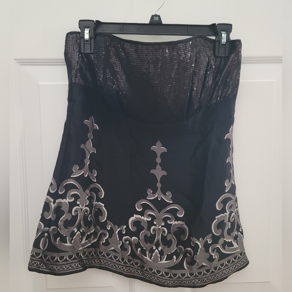 Embellished White House Black Market Strapless Top